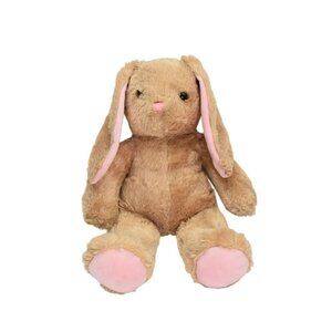 Build a Bear Easter Bunny Rabbit 15" Plush Brown Pink Stuffed Animal Spring Toy